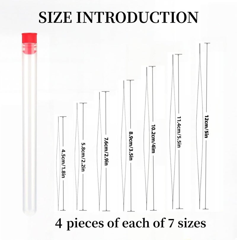floatingsnow Beading Needles Set,28 Pcs Seed Beads Needles Big Eye, Jewelry Making Supplies Beading Needles Bead Needle Threader for Jewelry Making - Image 2